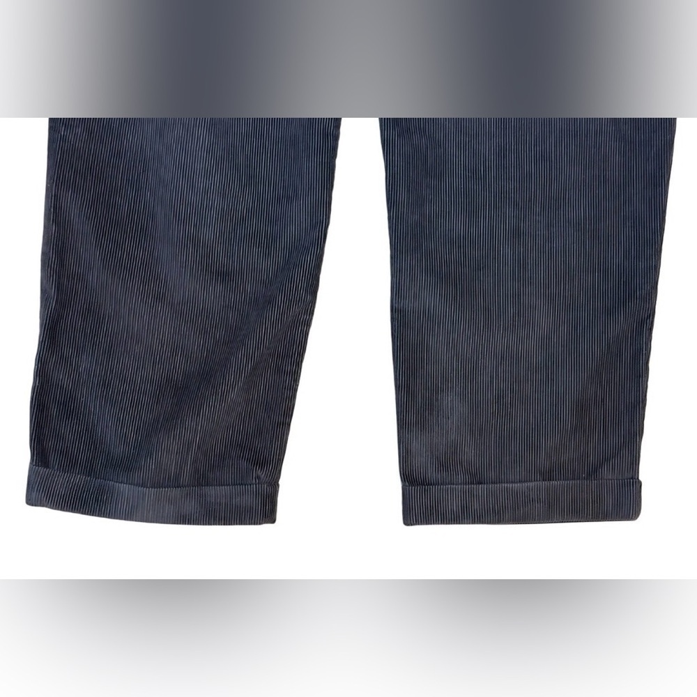 Lands End Wide Traditional Fit Black Corduroy Pants Womens 18 R Cuffed Hem 32x29 - Picture 6 of 8